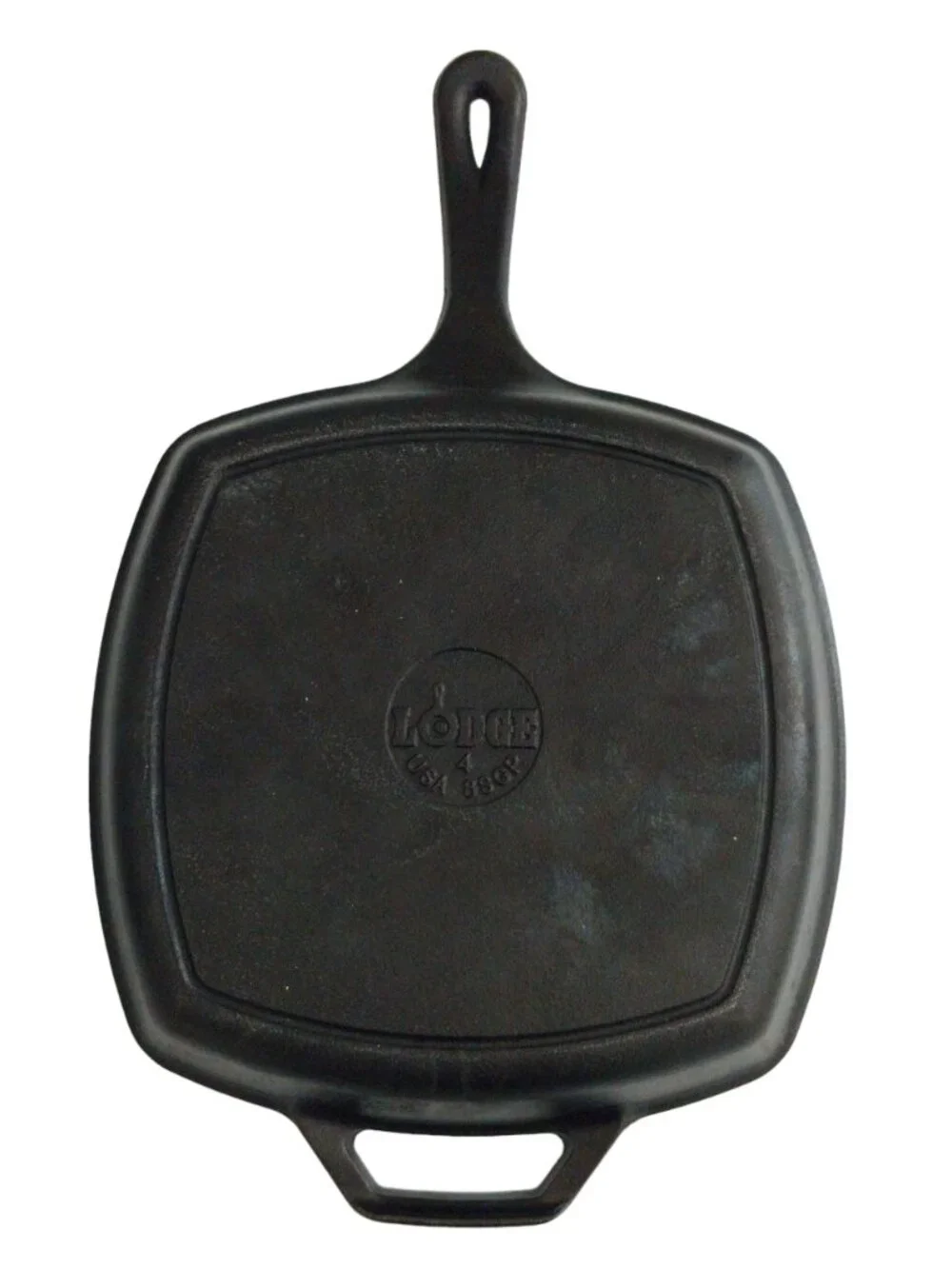 Lodge Cast Iron Square Skillet Grill Pan 8SGP 10.5 inch Non-Toxic Cookware